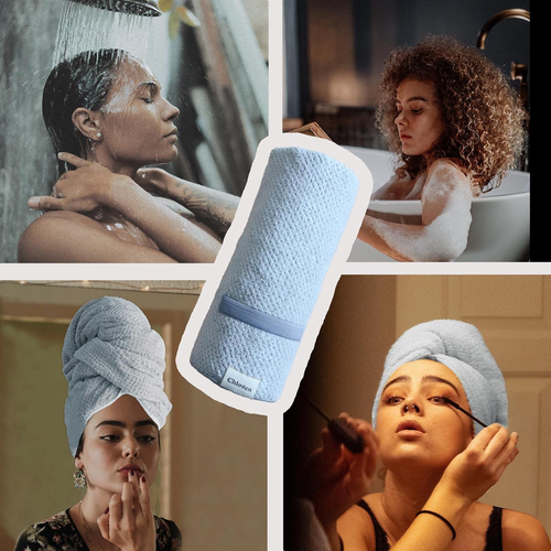 Jumbo Large Microfiber Hair Towel Wrap for Women,Anti Frizz Hair Drying Towel wi - Picture 7 of 8