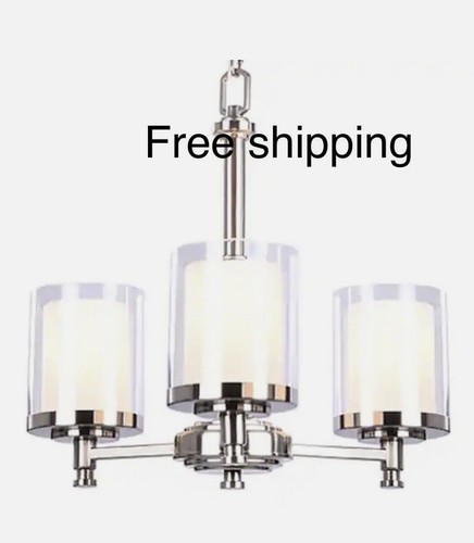 Hampton Bay Burbank 3-light Brushed Nickel Chandelier - Silver (1001392725) - 第 1/3 張圖片