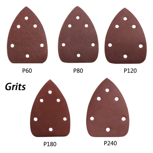 5-1/2 x 4in 60-240 Grit Sanding Discs Orbital Sandpaper Sheet 6 Hole for Dremel - Picture 2 of 6