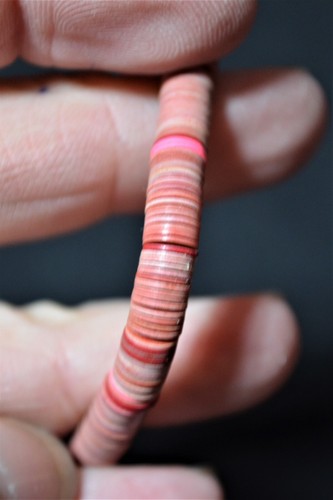 Two Strings Mostly Red & Pink, thin round beads for jewelry and crafts Flat disk - Picture 3 of 12