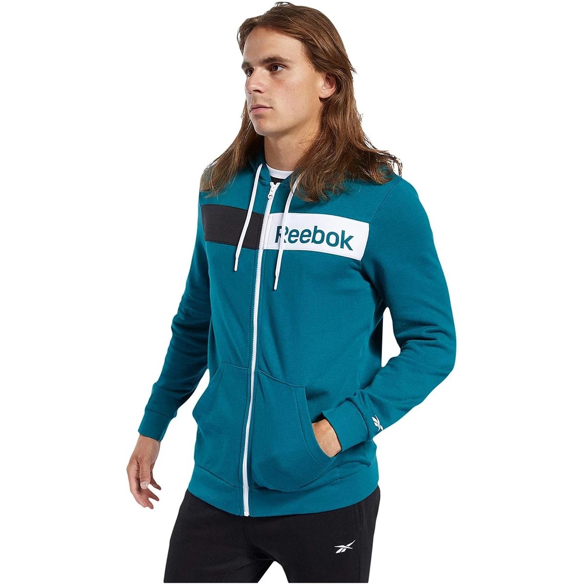 FJ4696 Mens Reebok Training Essentials Linear Logo Hoodie