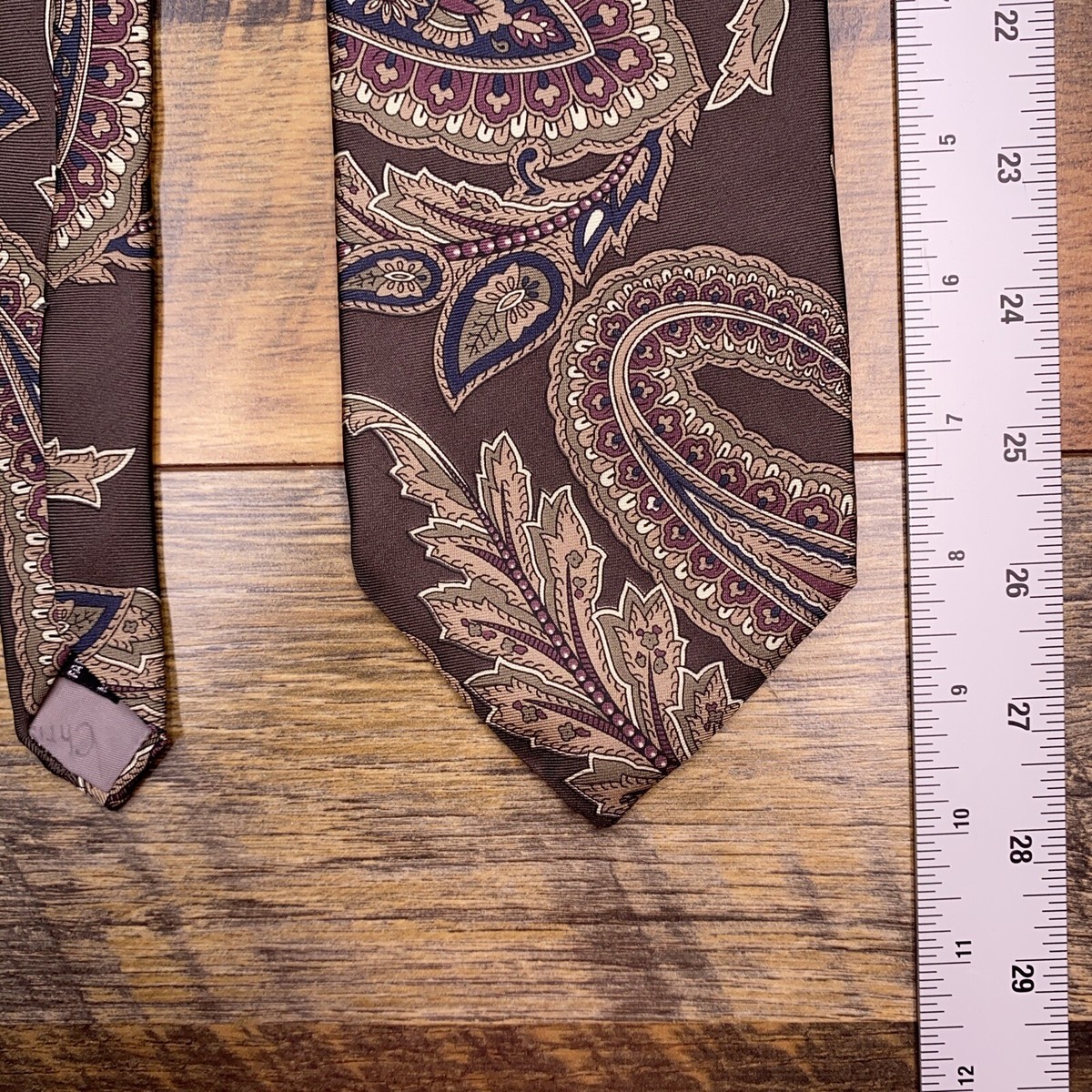Christian Dior Monsieur Tie Brown Paisley Italy USA | eBay