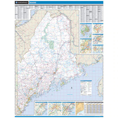 PROSERIES WALL MAP: MAINE STATE (R) - Picture 1 of 1