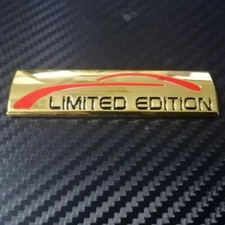 Car Emblem LIMITED Edition 9cm Gold Metal Trunk Rear side Badge Sticker