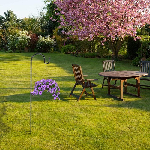 2er Schäferhaken 1m Schäferstab Laternenstab Gartenstecker mit Haken Pflanzkörbe - Bild 9 von 14