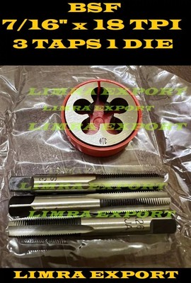 BSF BRITISH STANDARD FINE TAP 18 TPI TAP DIE 7/16'' TAP AND DIE SET