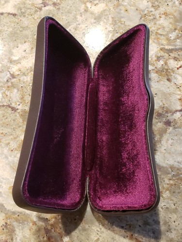 Etnia Barcelona Eyeglass Case Vintage Collection Brown/Burgundy 6.5 X 2.5 X 1.75 - Picture 2 of 6