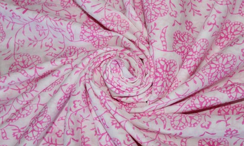 5 Yard Indian Hand Block Printed Cotton Fabric Dressmaking Running Voile Fabric - Picture 9 of 11