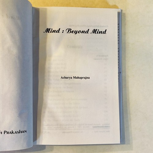 Mind: Beyond Mind Acharya Mahaprajna 1997 Hardcover mit DJ - Bild 4 von 6