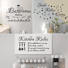 3 Sheets Bathroom Stickers for Wall Decoration Bathroom Decor Wall Stickers S...
