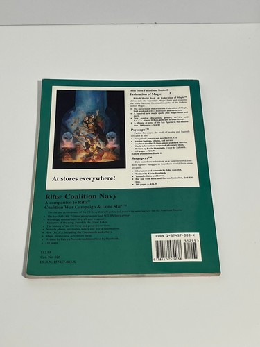 Palladium Books Rifts Sourcebook 4 Coalition Navy - Picture 3 of 5