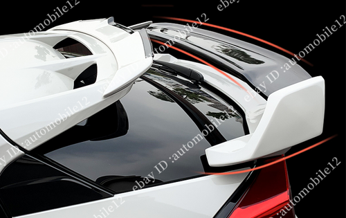 Alerón trasero de plástico ABS color negro para Toyota CHR C-HR 2016-2019 - Imagen 2 de 11