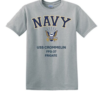 #ad USS CROMMELIN FFG 37 * FRIGATE *EAGLE*SHIRT. OFFICIALLY LICENSED $37.95