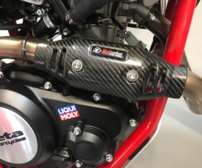 Carbon Krümmerschutz Hitzeschutz für Beta RR Enduro 4T 125 LC 2021-