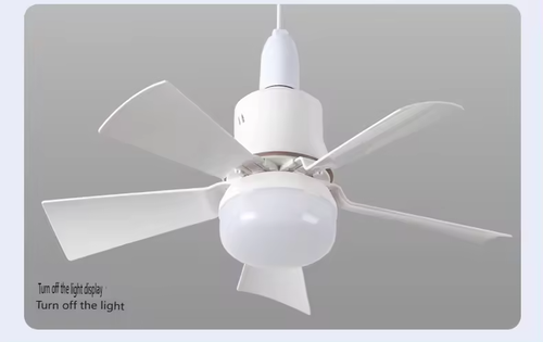 Ceiling Fan E27 Socket Fan 30W with Dimmable LED Light Remote Controller 3 Speed - Picture 4 of 6