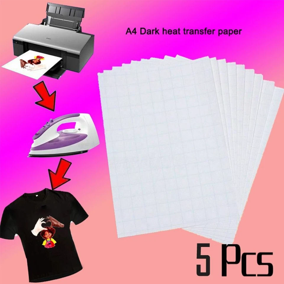 DIY Thermal Light Dark Cloth Light Fabric Heat Transfer Paper T-Shirt Painting - Image 4 of 4