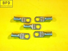 5x 5/16" Hole 4 AWG Gauge Tin Plated Copper Crimp Ring Terminal Lug