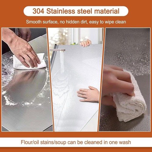 Large Stainless Steel Cutting Board Durable Kitchen Chopping Board 15.7"x19.6" - Picture 8 of 9