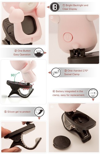 BULLDOG Accordatore Digitale Cromatico Clip-on: Chitarra Ukulele Banjo Bass [SCEGLI TU] - Foto 8 di 13