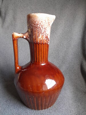Vtg Monmouth Western Stoneware Pottery Carafe Jug Dripware Plainsman Pattern MCM