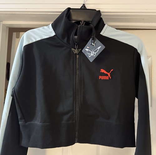 Chaqueta deportiva Puma azul brillante Dua Lipa corta ligera (S) nueva con etiquetas $85 ¡Agotada!! - Imagen 6 de 12
