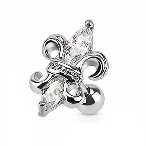 Аутига Ор Пирсинг Спираль козелка Штеккера Хрящевая штанга Флер де Лис Блюм