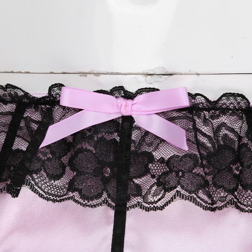 Men's Satin Silky Briefs Underwear Lace Frilly Ruffles Sissy Panties Underpants - Picture 9 of 59