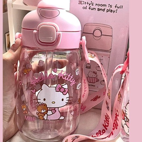 Taza de agua KT Cat práctica taza de agua regalo taza de paja de verano para niños - Imagen 5 de 19