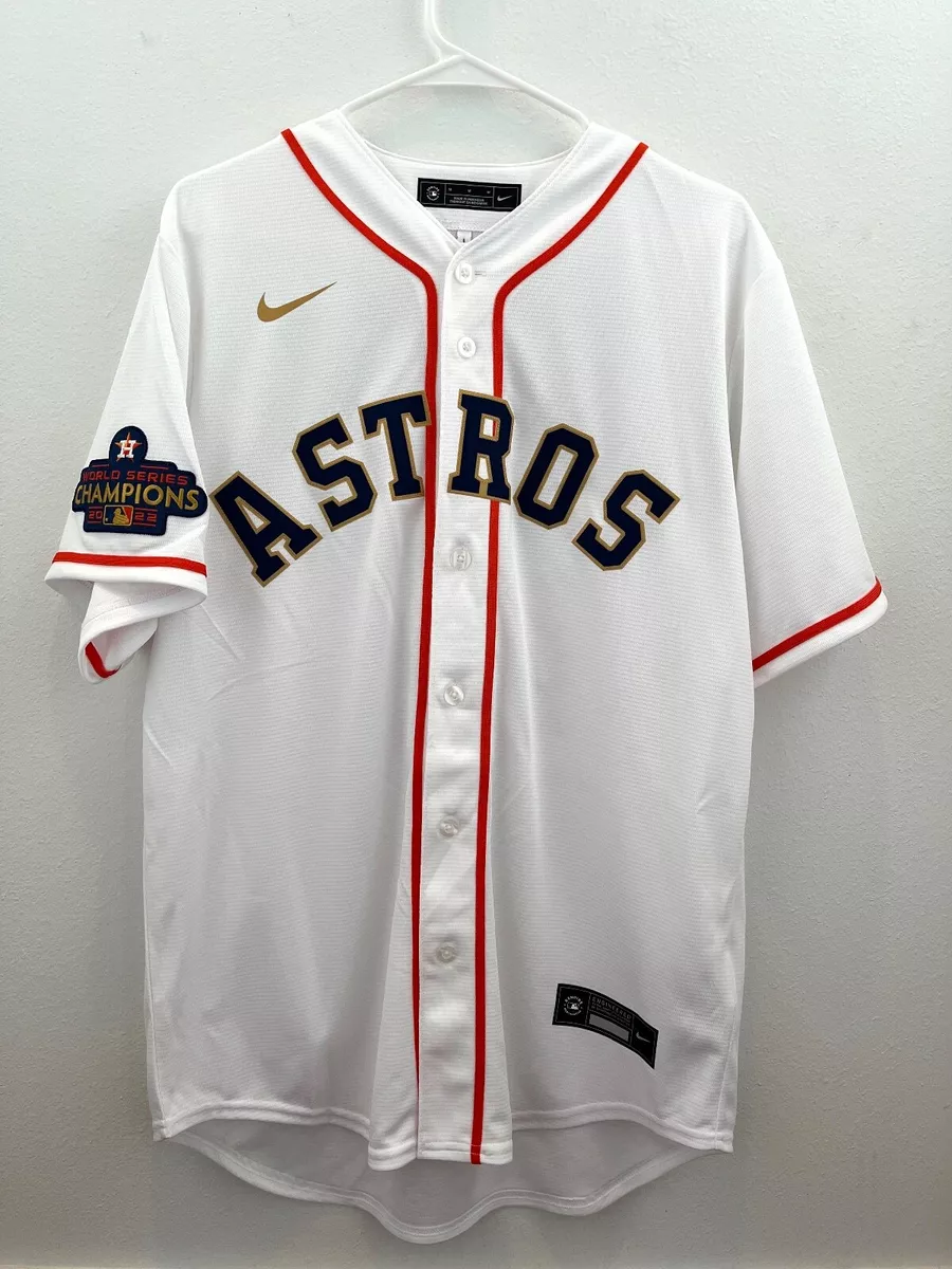 Men's Houston Astros Jose Altuve Nike White 2023 Gold Collection Authentic  Player Jersey in 2023