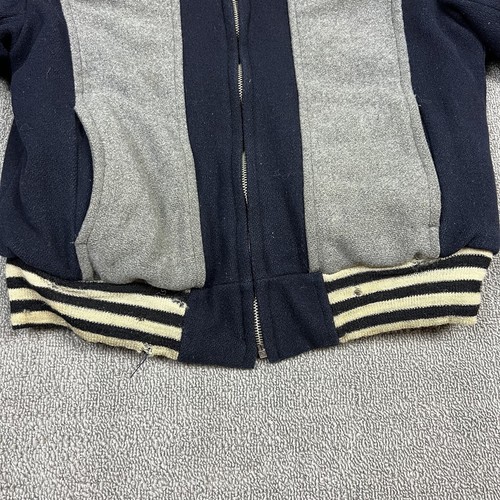 Vintage 30s 40s Damilco Wool Varsity Bomber Jacket Mens Small Lightning Zipper - Picture 3 of 11