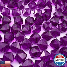 Jmassyang 200 Pieces 10mm Acrylic Faceted Cube Beads Colorful Square with Hol
