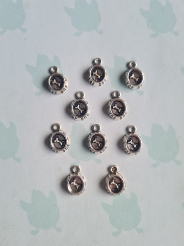 Top Dog Bowl with Bone Charms 15x10mm Bronze/Silver Jewellery Findings UK Seller - Picture 14 of 16