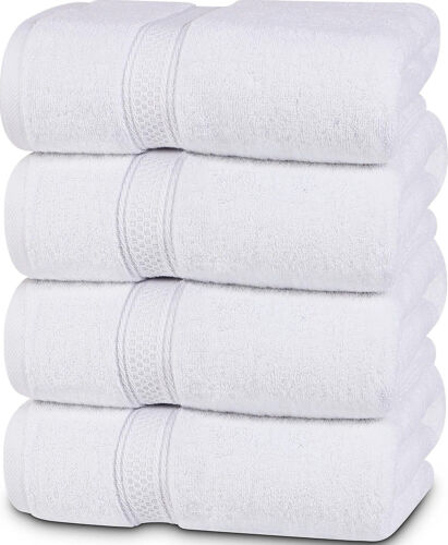 Luxury Bath Towels Pack of 4 27x54 Inches Cotton Soft 600 GSM Utopia Towels - Picture 75 of 134