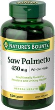 NATURE'S BOUNTY SAW PALMETTO 450 mg 250 cap Prostate Urinary Track Health, 2027