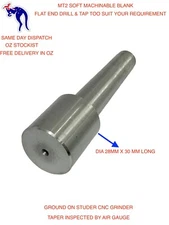 Blank MT-2 Machinable Arbor WITH FLAT END DRILL TAP TO SUIT YOUR OWN REQUIREMENT