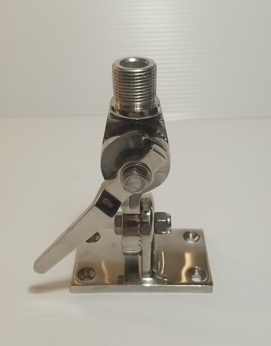 Sea Dog 》 Heavy Duty Adjustable Stainless Steel Ratchet • VHF Antenna Base Mount - Picture 3 of 8