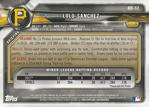 2018 Bowman Draft - Paper Only - Pick Your Player - Free U.S. Shipping - Picture 49 of 197