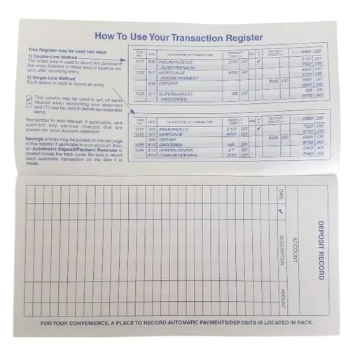 Checkbook Transaction Registers 2025 2026 2027 Calendar Check Book Register - Picture 15 of 15