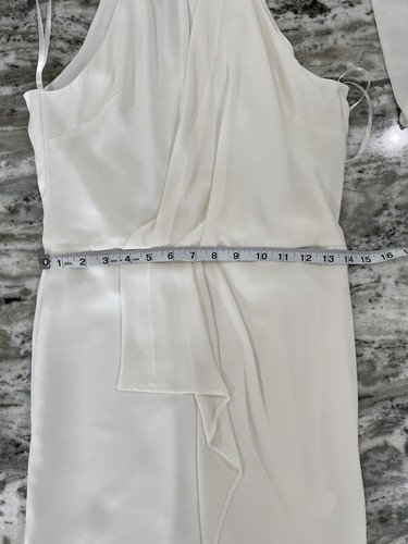 Halston Mock-Neck Mini Dress in Chalk Sz 2-4 - Picture 15 of 18