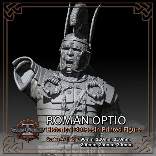 Impero Romano Optio - Modello Modellino Stampato in Resina 3D - Scala da 90 mm a 300 mm - Foto 13 di 17