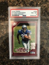 2000 Topps Shaun Alexander Rookie Card PSA 8 #206 Seahawks Season Opener RC