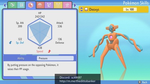 Pokémon Diamante Brillante/Perla Brillante DEOXYS Forma Normal Lv100 No Brillante 6IV - Imagen 2 de 3