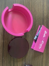 Barbie x Dragon Glassware Diamond Coasters- Pink Crystal Glass, Set of 4