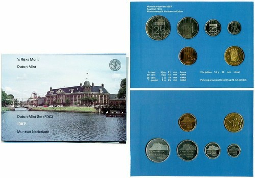 Netherlands mint sets 1987 (with medal) KM# SS21 - Picture 3 of 3
