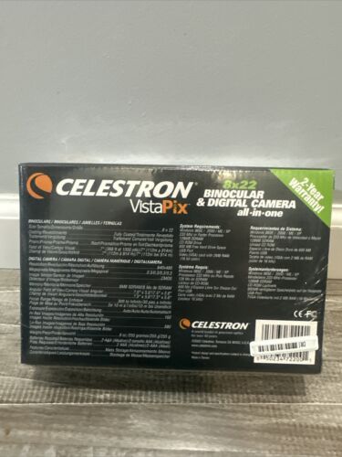 Celestron Vista Pix 8x22 Binocular and Digital Camera Brand New Sealed - Picture 2 of 8