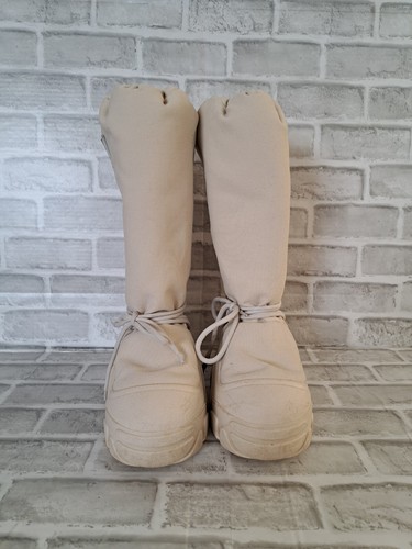 Acne Studios Womens Calf High Snow Boot UK 6 / EUR 39 Off-White Beige Lace Tie - Picture 2 of 12