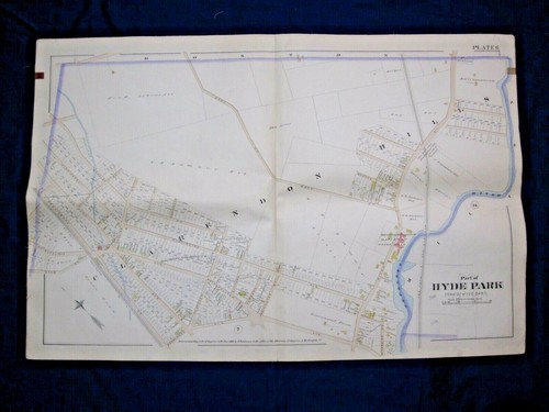1888 - 2 Maps (plates) of HYDE PARK - Removed from a big Atlas - Picture 6 of 10