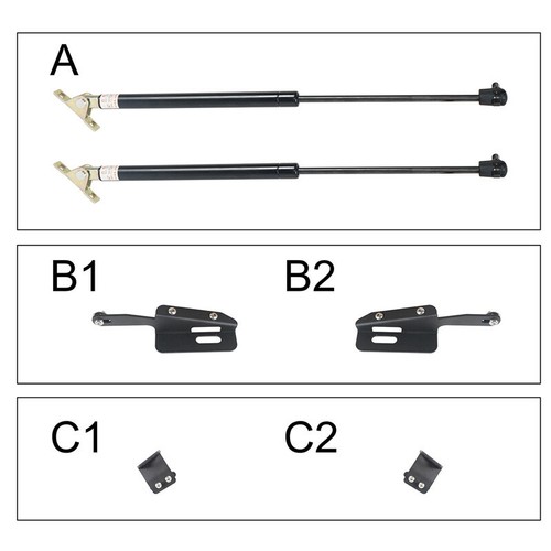 Front Hood Lift Kit Support Strut Shock Hydraulic Rod for Jeep Wrangler JK 11-18 - Picture 11 of 11