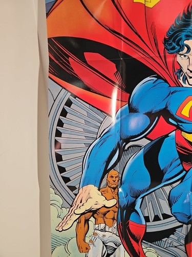 1993 DC Comics Superman Promotional Poster 21 1/2 x 28 1/2 Inches Folded - Picture 7 of 12