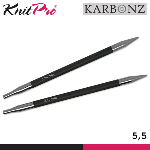 KnitPro Karbonz Austauschbare Nadelspitzen 11,5 cm 12 Größen und passende Seile - Bild 13 von 38